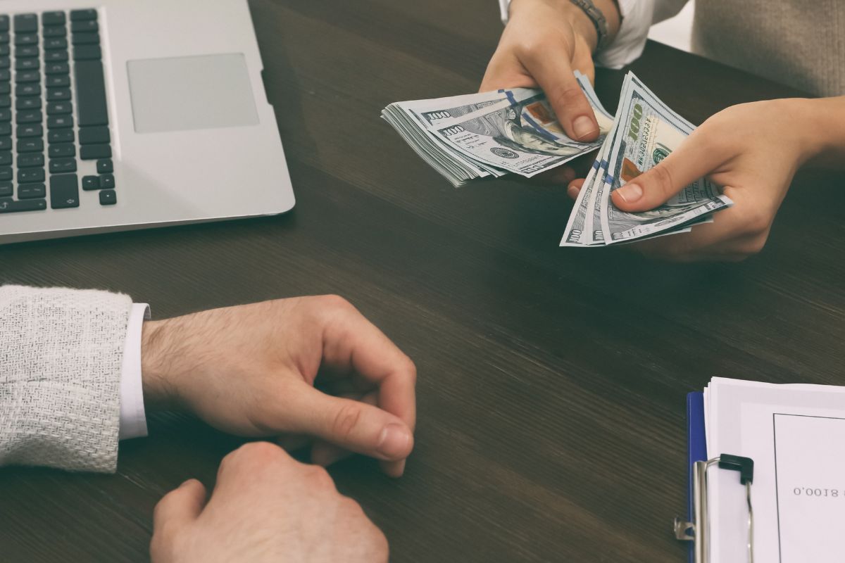 a dead man was brought into a bank for a loan