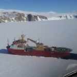 Vessel in Antarctica