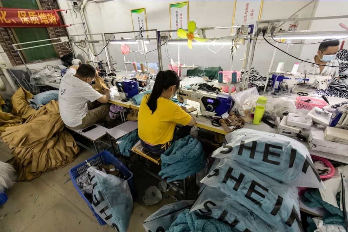 Workers in a Shein factory