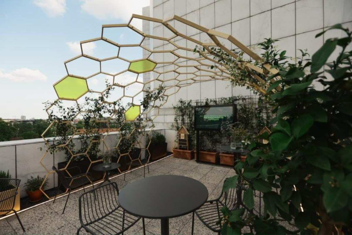 The first terrace of a bee hotel has been inaugurated in the heart of Milan, an urban oasis dedicated to biodiversity and the protection of pollinating insects.