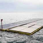 Solar panels in the ocean