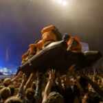 banksy's inflatable boat at glastonbury