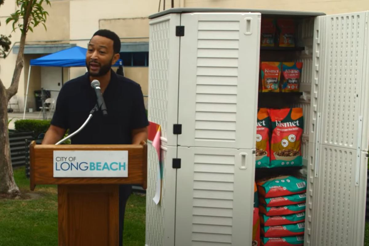 john legend provides pet food for homeless