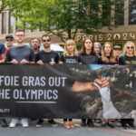 Protesters Paris 2024 Olympics