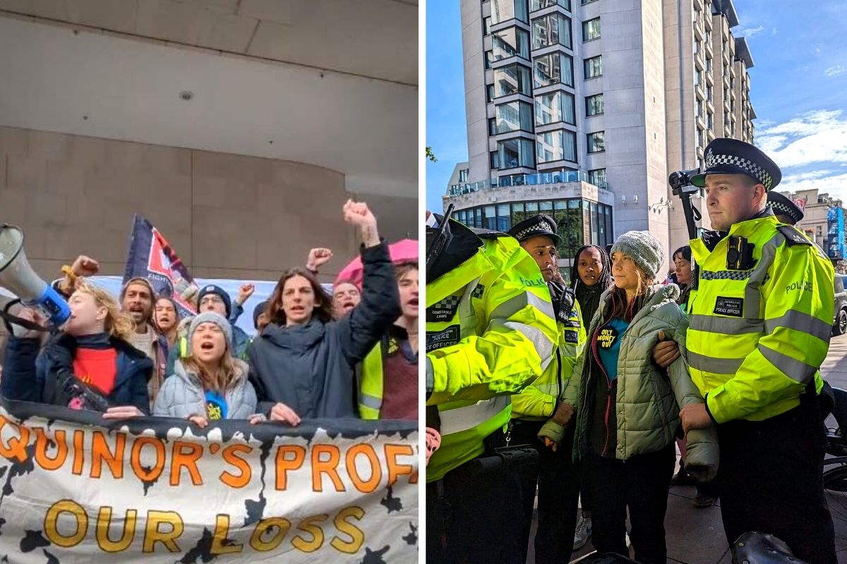 Arrest of Greta Thunberg London