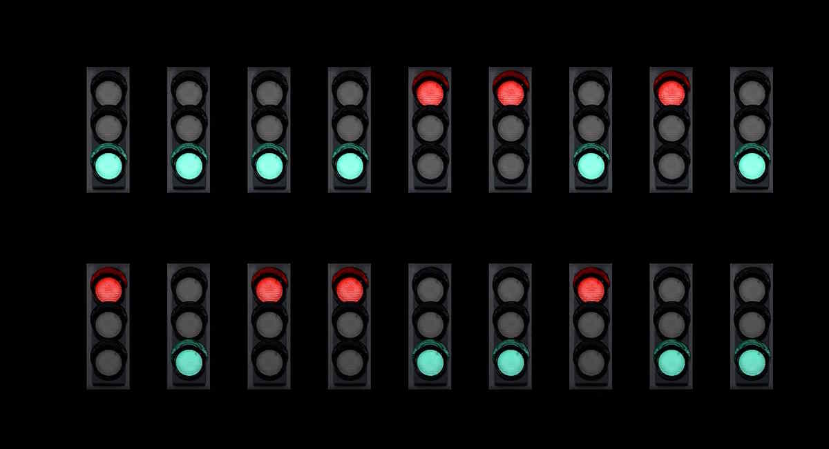 Green traffic lights