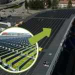 Norwegian stadium with photovoltaic roof