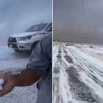 Extraordinary hailstorm in Saudi Arabia