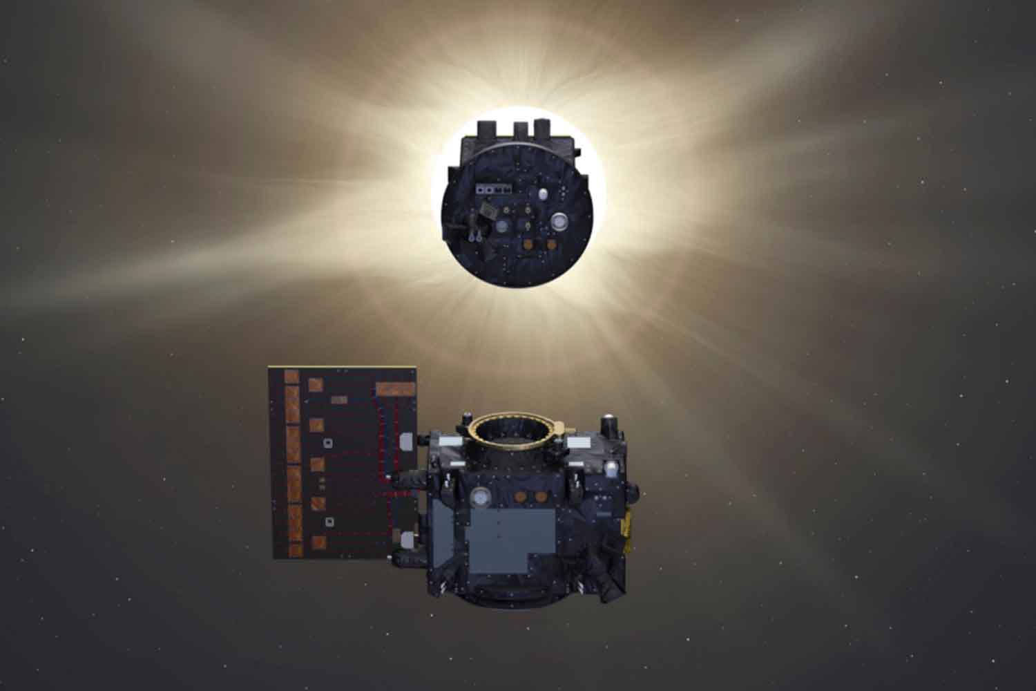 Satellite, solar eclipse