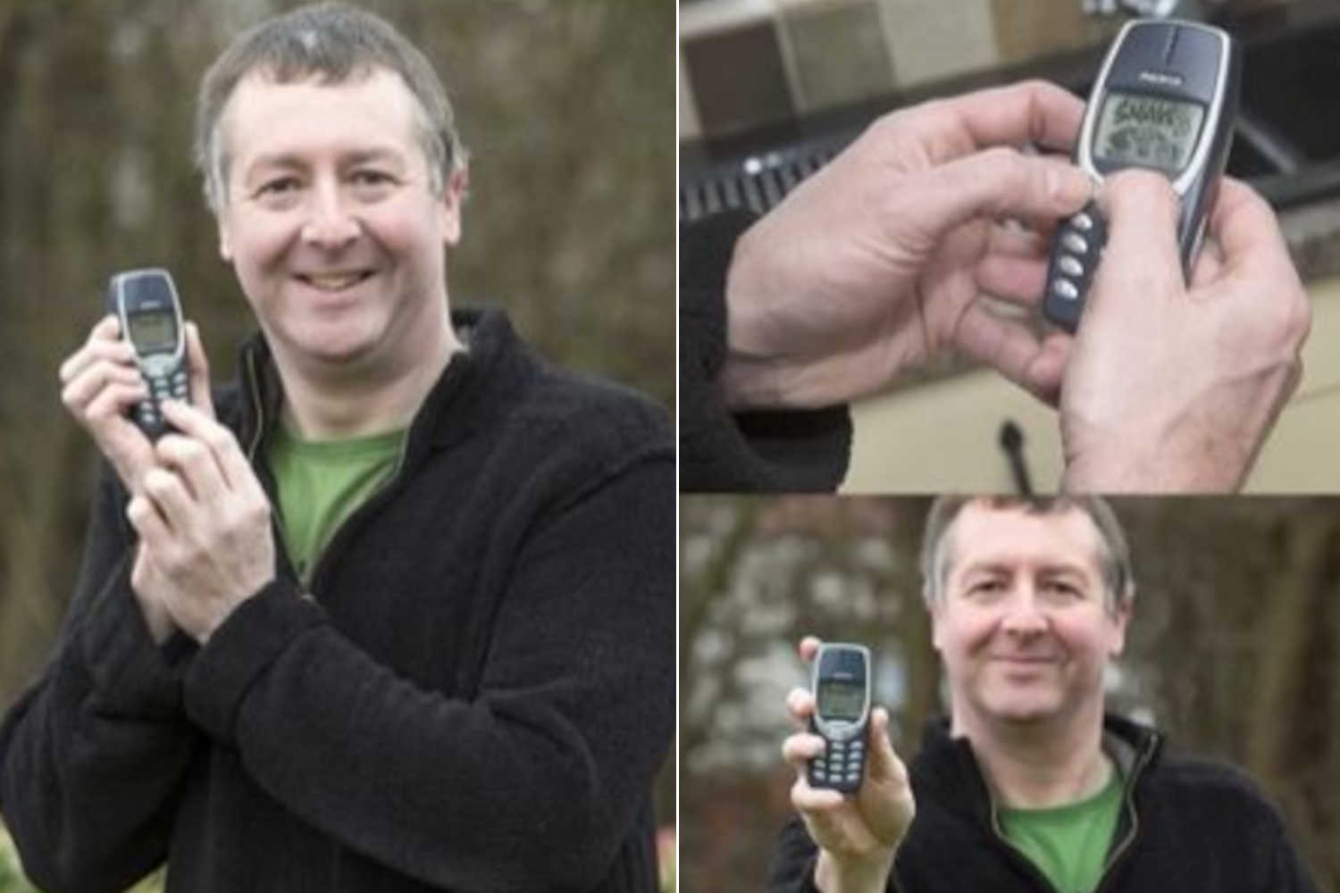 A man with is 22 yrs old Nokia 3310