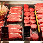 Selection of different cuts of fresh raw red meat